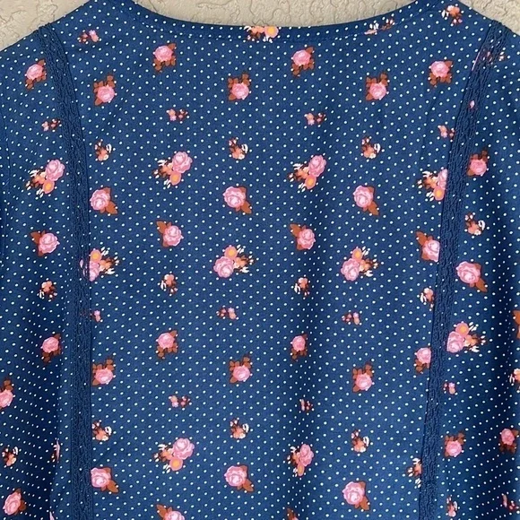 Matilda Jane Dream A Little Dream Floral Polka Dot Long Sleeve Top Size L - Picture 6 of 11